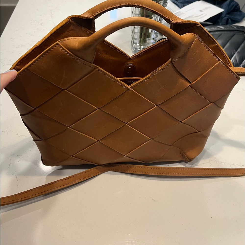 Parker Clay brown woven purse